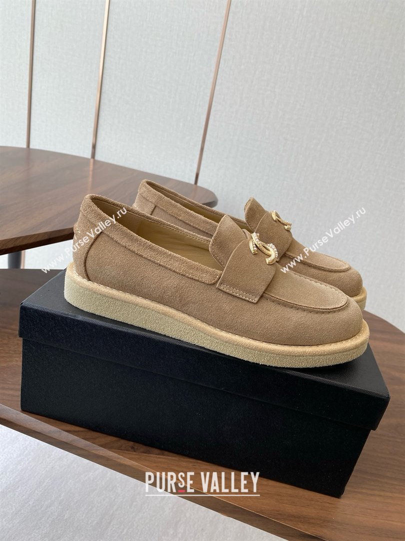 Chanel Suede Loafers CH9334 Brown 2025 (KL-25090334)