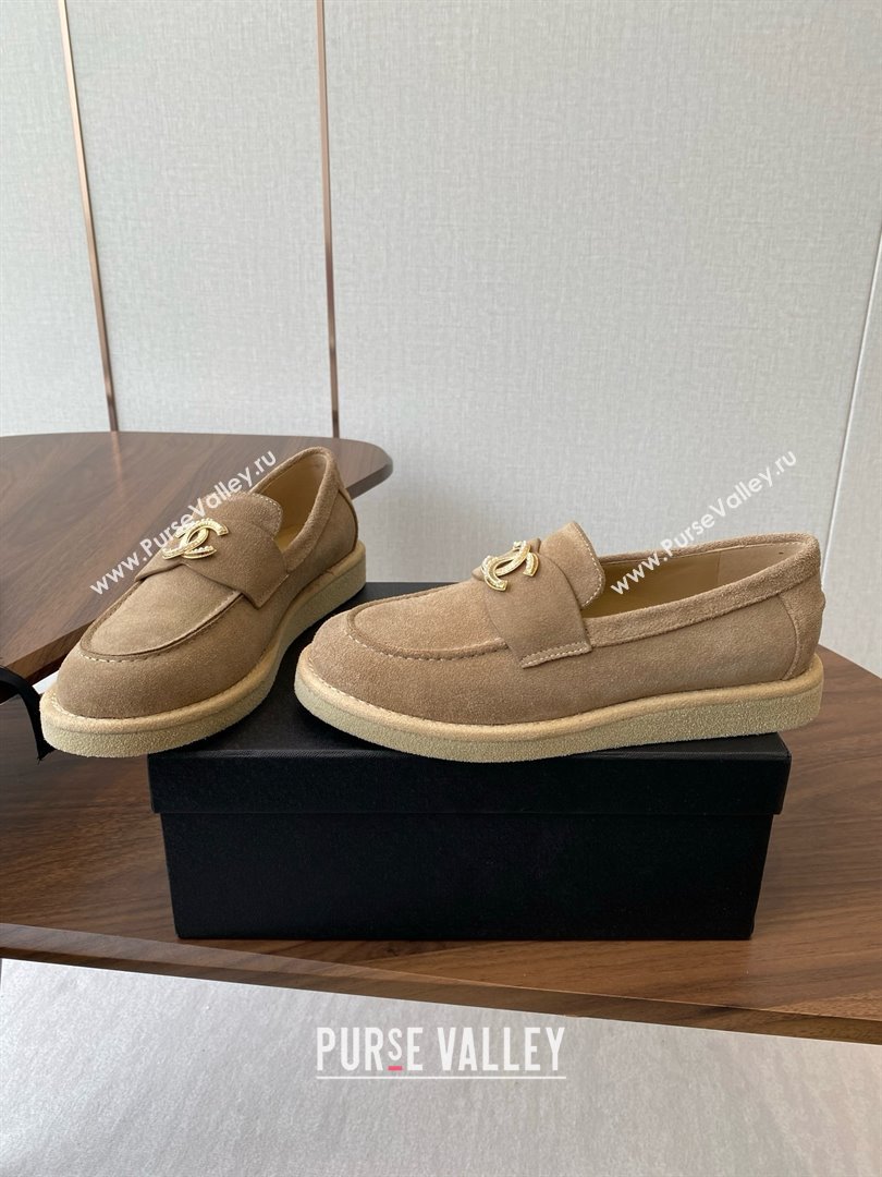 Chanel Suede Loafers CH9334 Brown 2025 (KL-25090334)