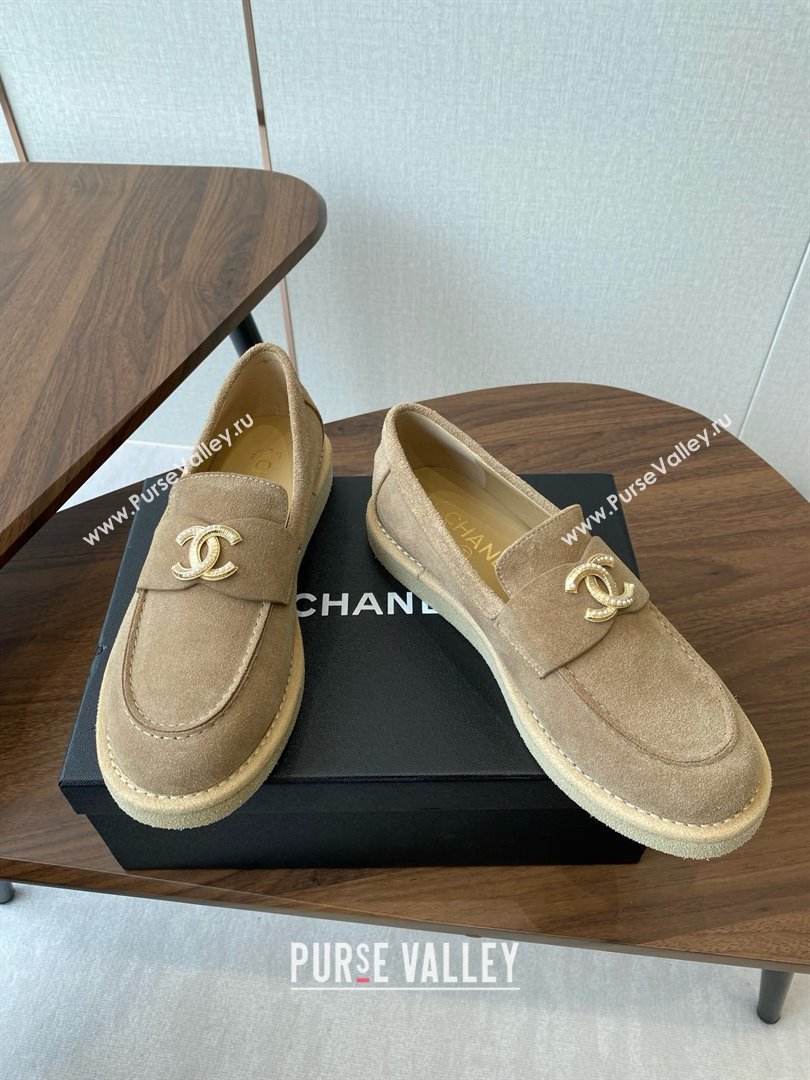 Chanel Suede Loafers CH9334 Brown 2025 (KL-25090334)