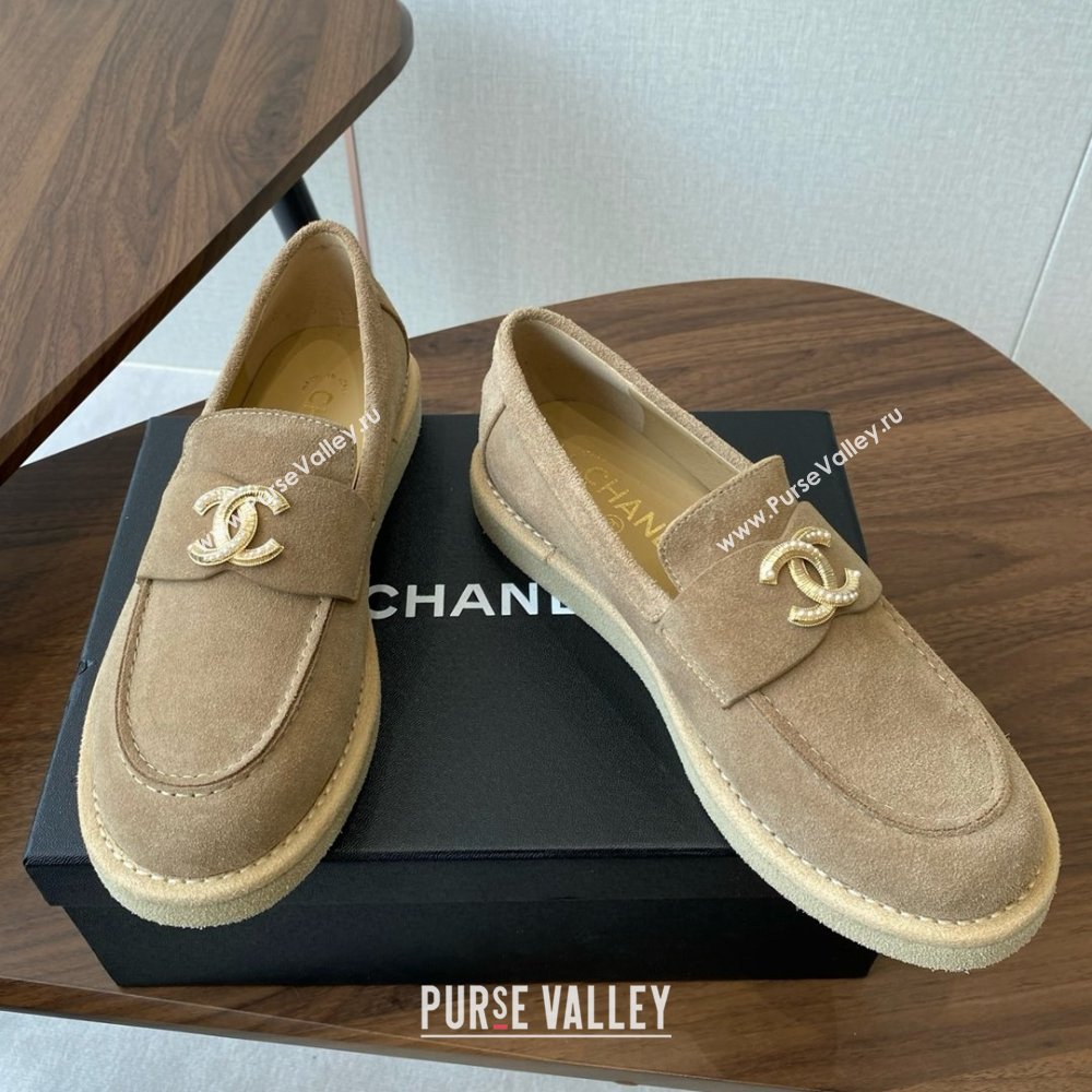 Chanel Suede Loafers CH9334 Brown 2025 (KL-25090334)