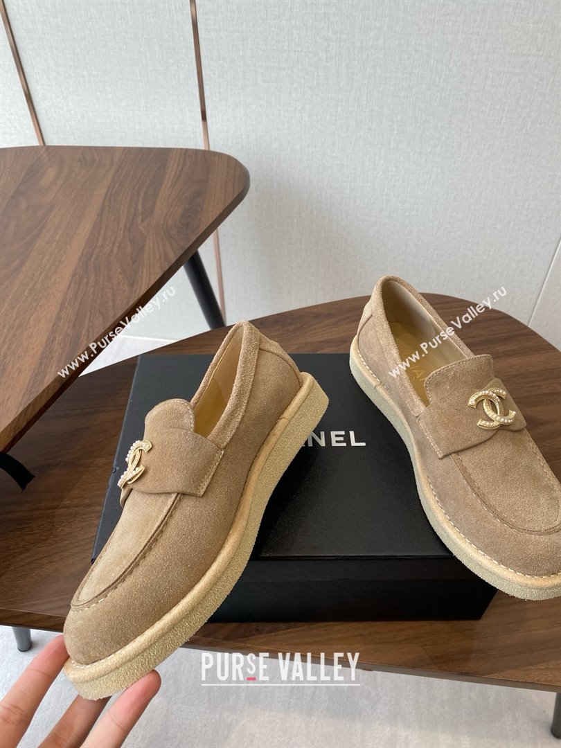 Chanel Suede Loafers CH9334 Brown 2025 (KL-25090334)
