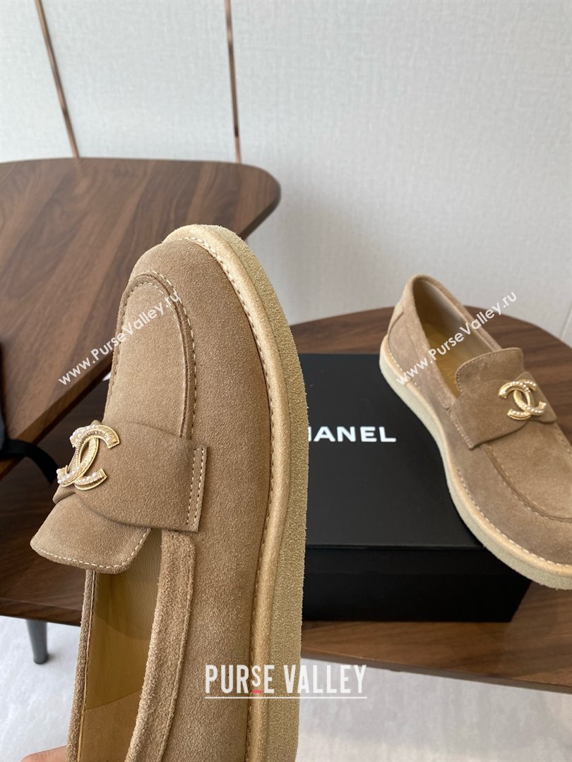 Chanel Suede Loafers CH9334 Brown 2025 (KL-25090334)