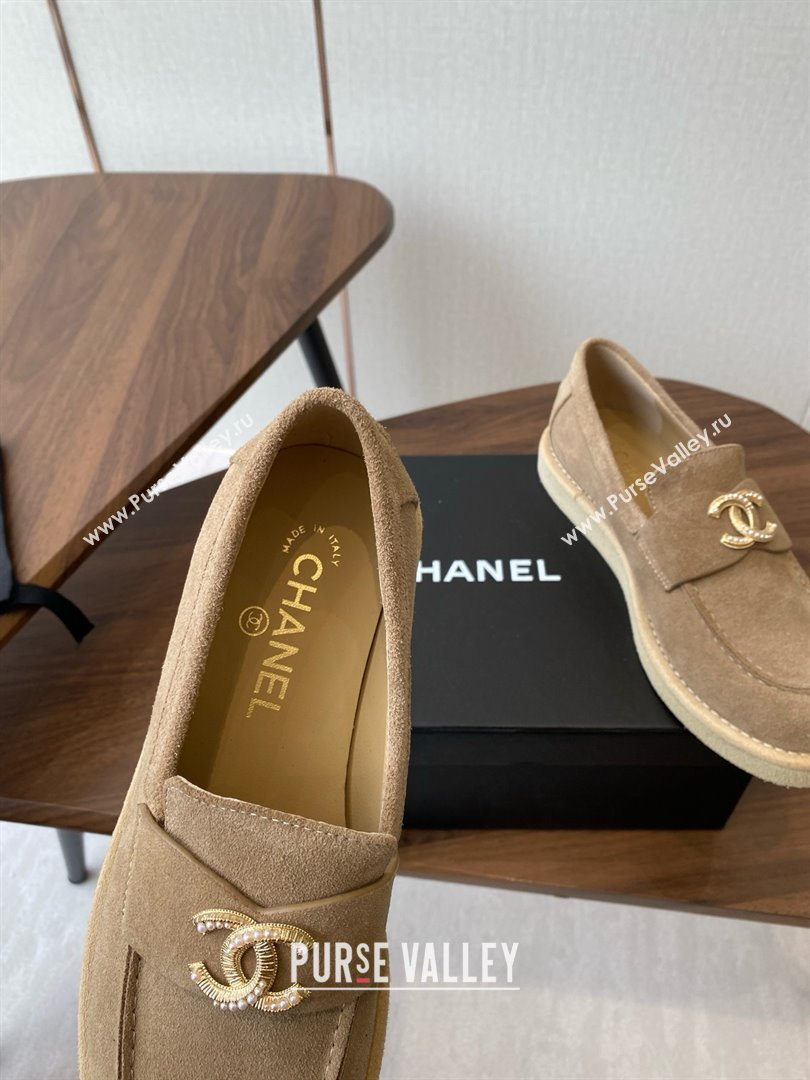 Chanel Suede Loafers CH9334 Brown 2025 (KL-25090334)