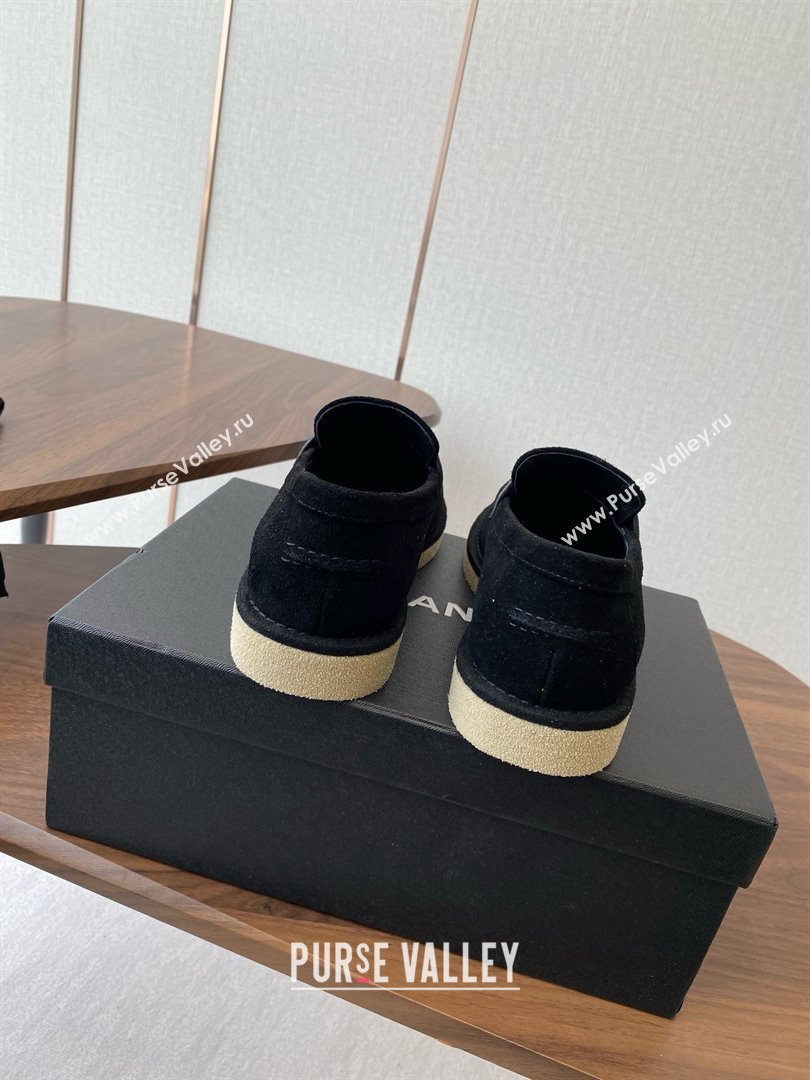 Chanel Suede Loafers CH9335 Black 2025 (KL-25090335)
