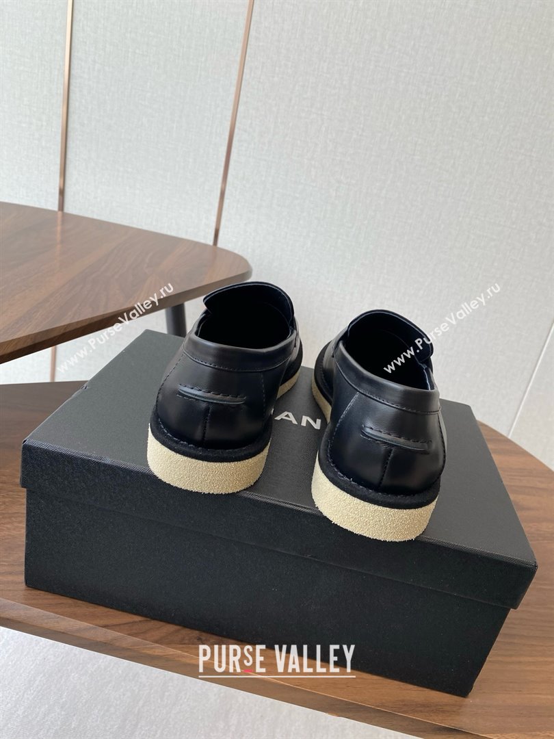 Chanel Smooth Calfskin Loafers CH9336 Black 2025 (KL-25090336)