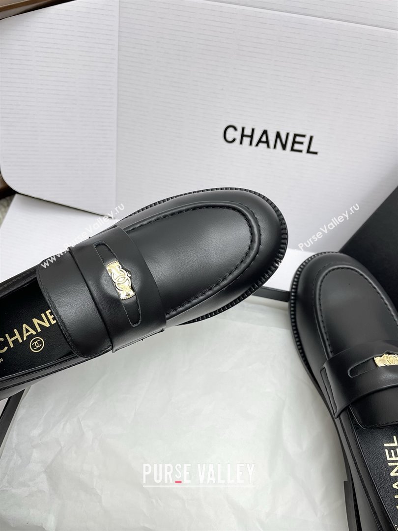 Chanel Mocassins Loafers in Smooth Calfskin G46362 Black 2025 (KL-25090324)