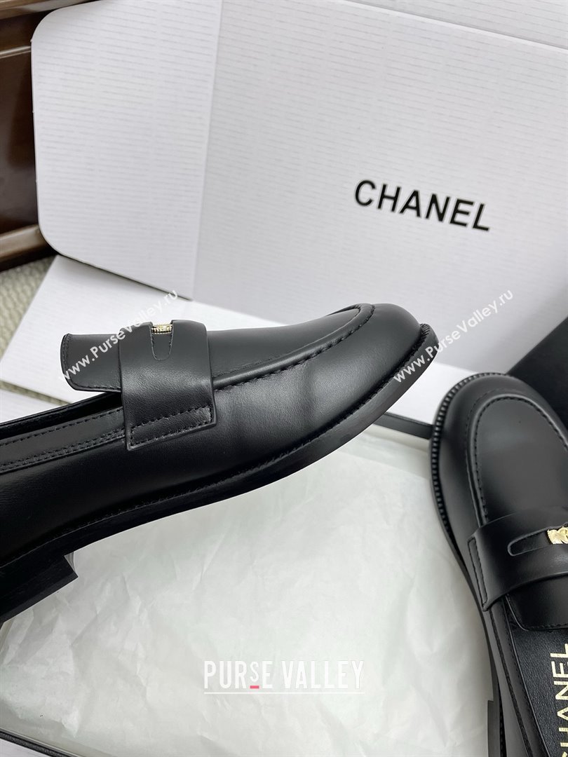 Chanel Mocassins Loafers in Smooth Calfskin G46362 Black 2025 (KL-25090324)