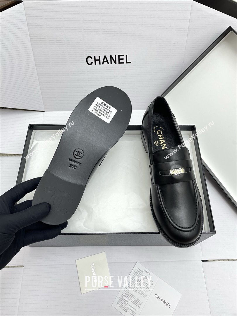 Chanel Mocassins Loafers in Smooth Calfskin G46362 Black 2025 (KL-25090324)
