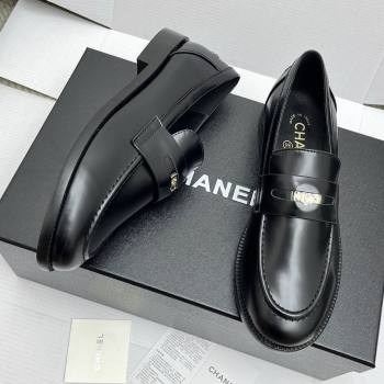 Chanel Mocassins Loafers in Shiny Calfskin G46362 Black 2025 (KL-25090326)