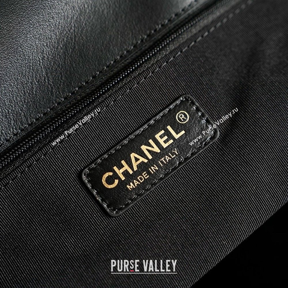 Chanel Lambskin Large Flap Bag with Top Handle AS5637 Black 2025 (YEZI-25090615)