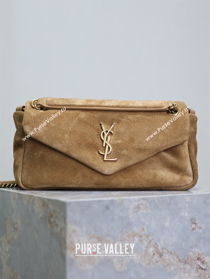 Saint Laurent Calypso Small Bag in Suede 734153 Brown 2025 (YY-25090613)