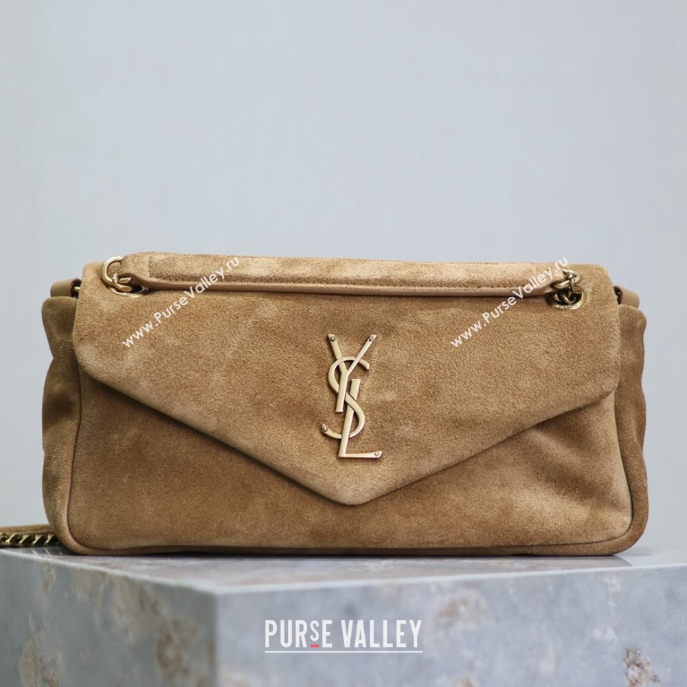 Saint Laurent Calypso Small Bag in Suede 734153 Brown 2025 (YY-25090613)