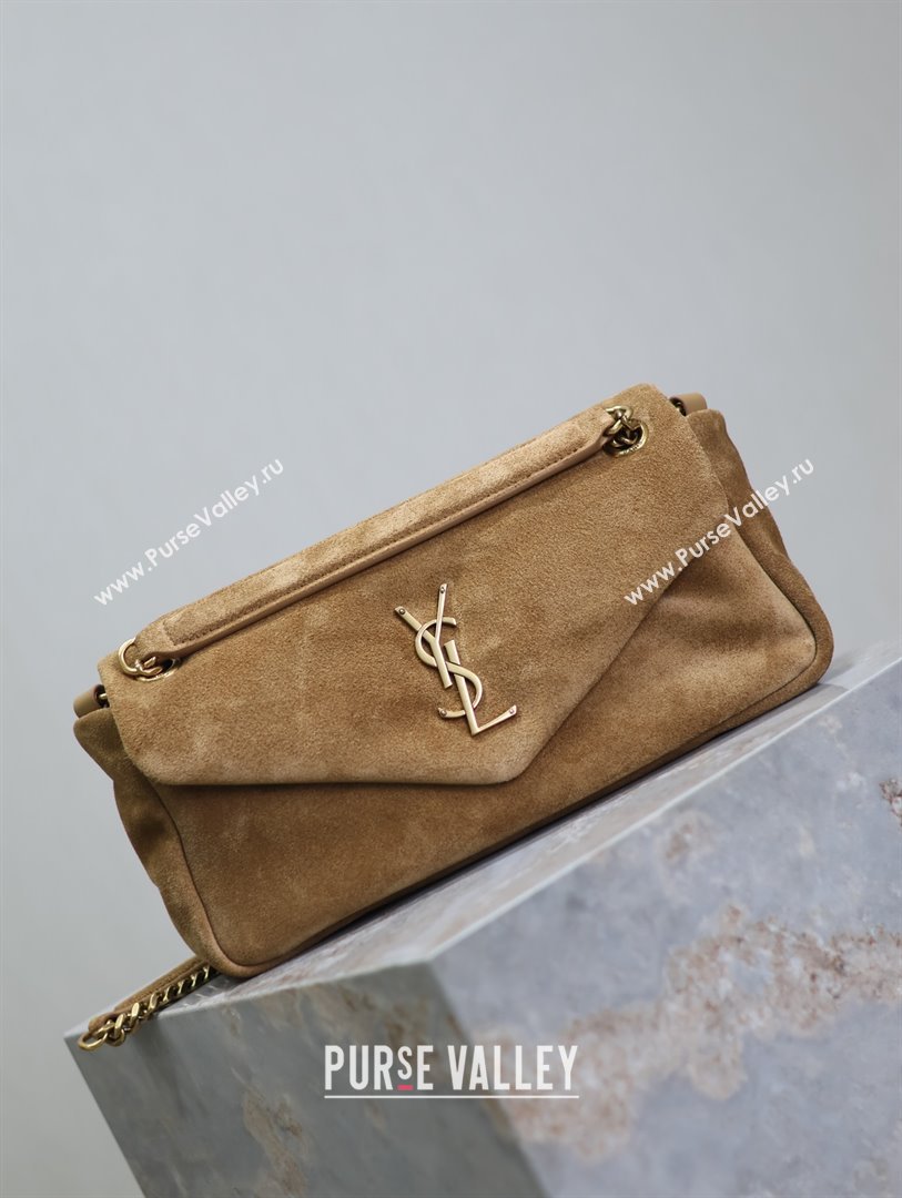 Saint Laurent Calypso Small Bag in Suede 734153 Brown 2025 (YY-25090613)