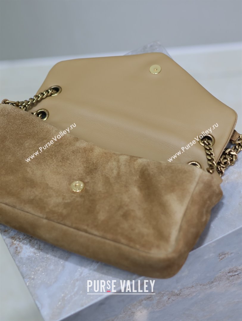 Saint Laurent Calypso Small Bag in Suede 734153 Brown 2025 (YY-25090613)