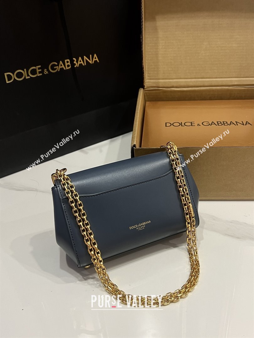 Dolce Gabbana Marlene Shoulder Bag in Calfskin Deep Blue 2025 (TZ-25091805)