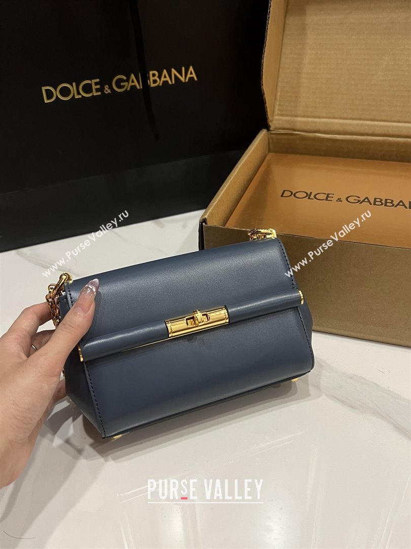 Dolce Gabbana Marlene Shoulder Bag in Calfskin Deep Blue 2025 (TZ-25091805)