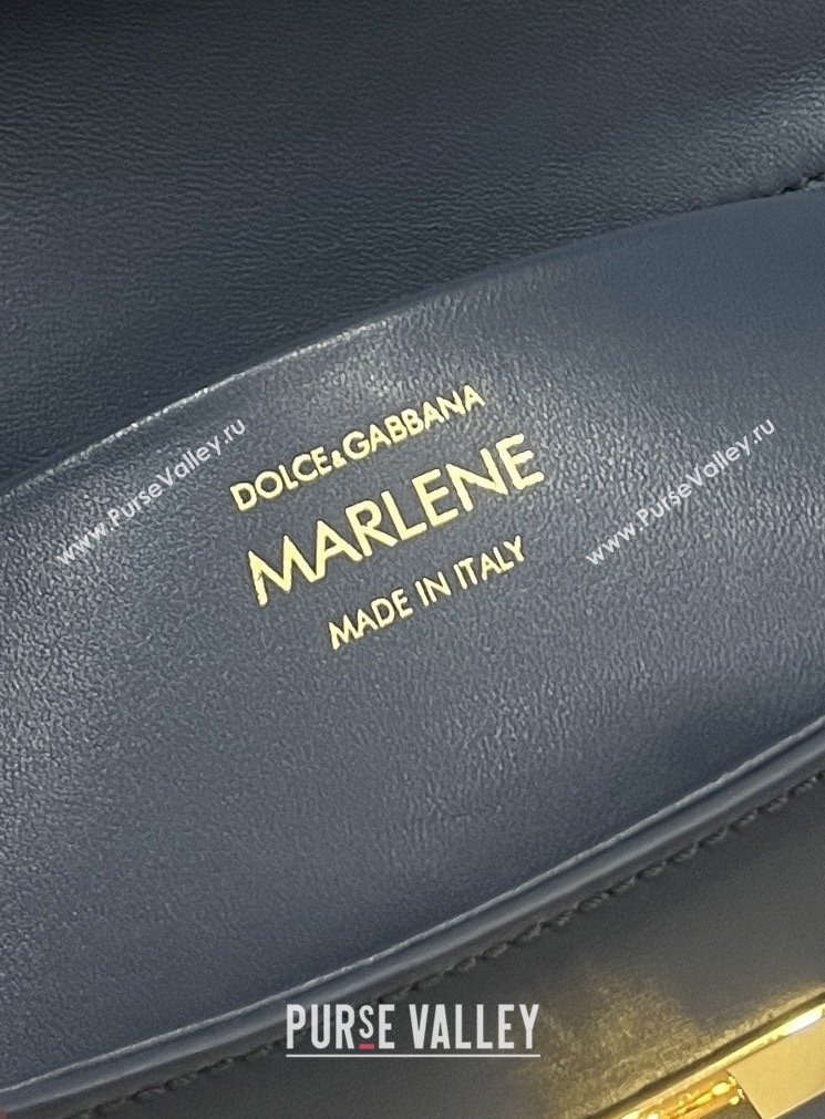 Dolce Gabbana Marlene Shoulder Bag in Calfskin Deep Blue 2025 (TZ-25091805)