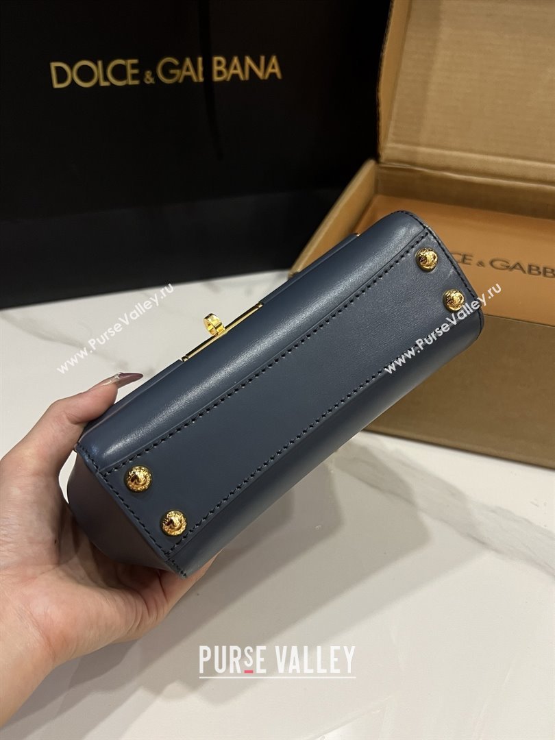 Dolce Gabbana Marlene Shoulder Bag in Calfskin Deep Blue 2025 (TZ-25091805)