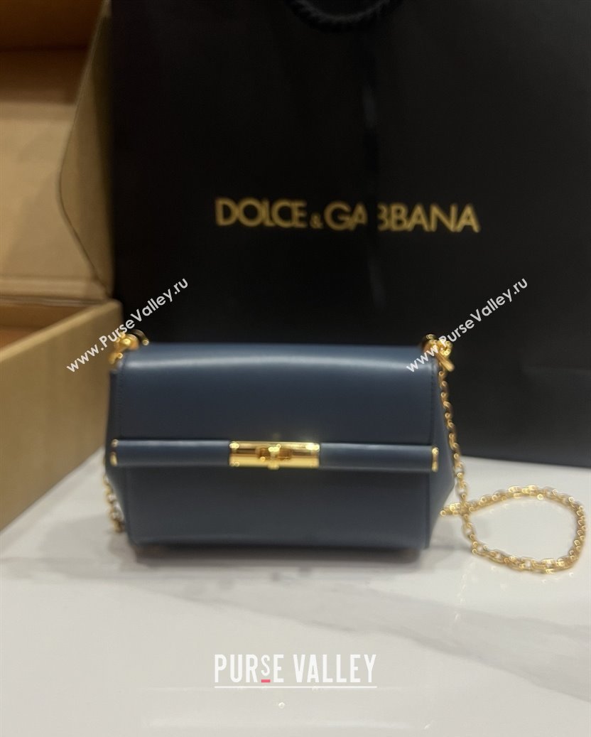 Dolce Gabbana Marlene Shoulder Bag in Calfskin Deep Blue 2025 (TZ-25091805)