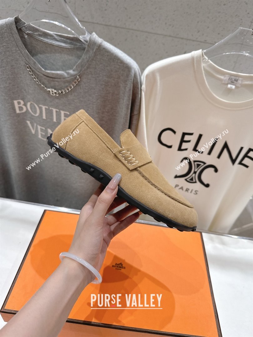 Hermes Lazy Loafers in Suede H090802 Brown 2025 (MD-25090802)