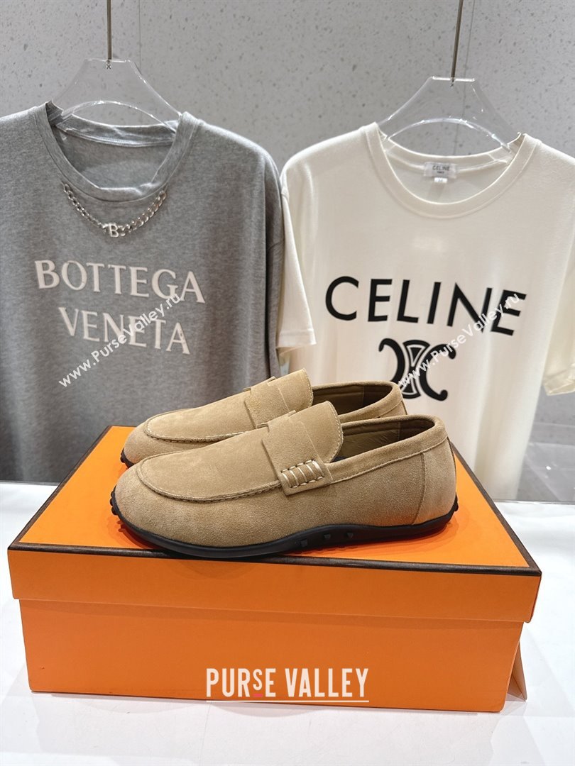 Hermes Lazy Loafers in Suede H090802 Brown 2025 (MD-25090802)