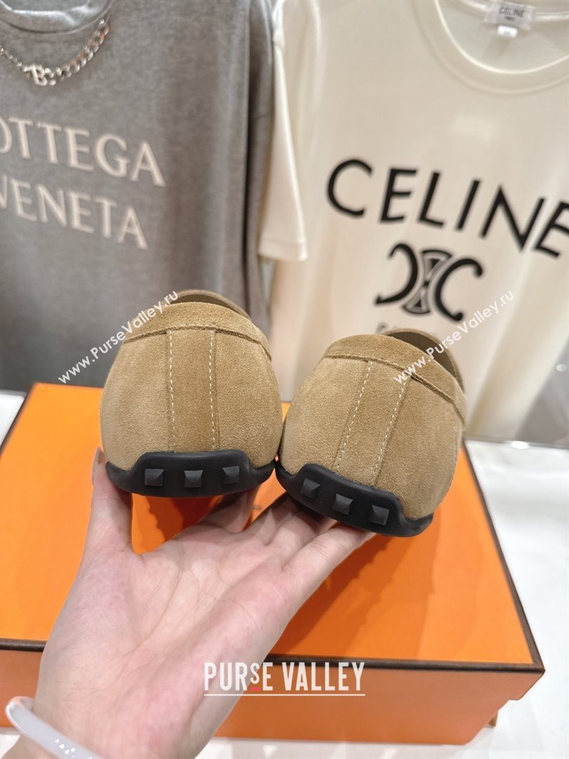 Hermes Lazy Loafers in Suede H090802 Brown 2025 (MD-25090802)