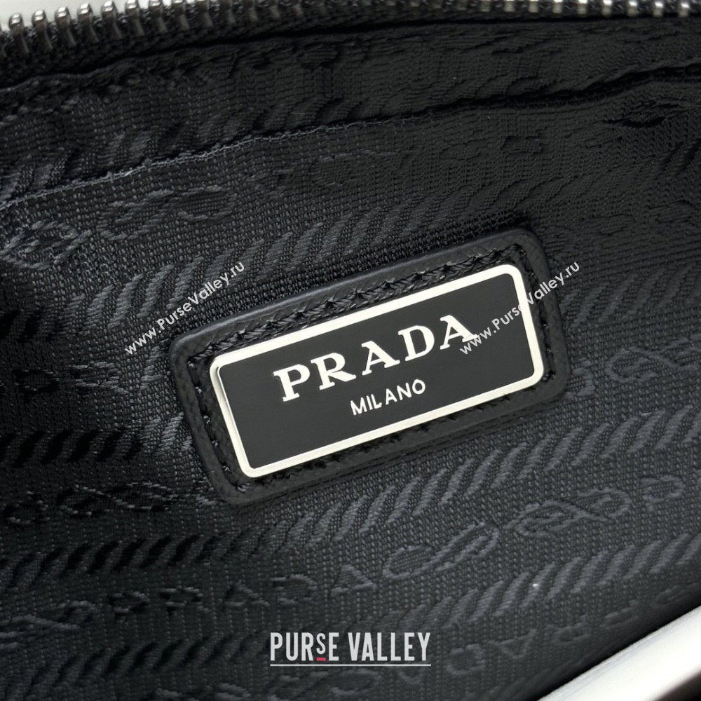 Prada Re-Nylon and Saffiano Leather Shoulder Bag 2VH133 Black 2025 (YZ-25091001)