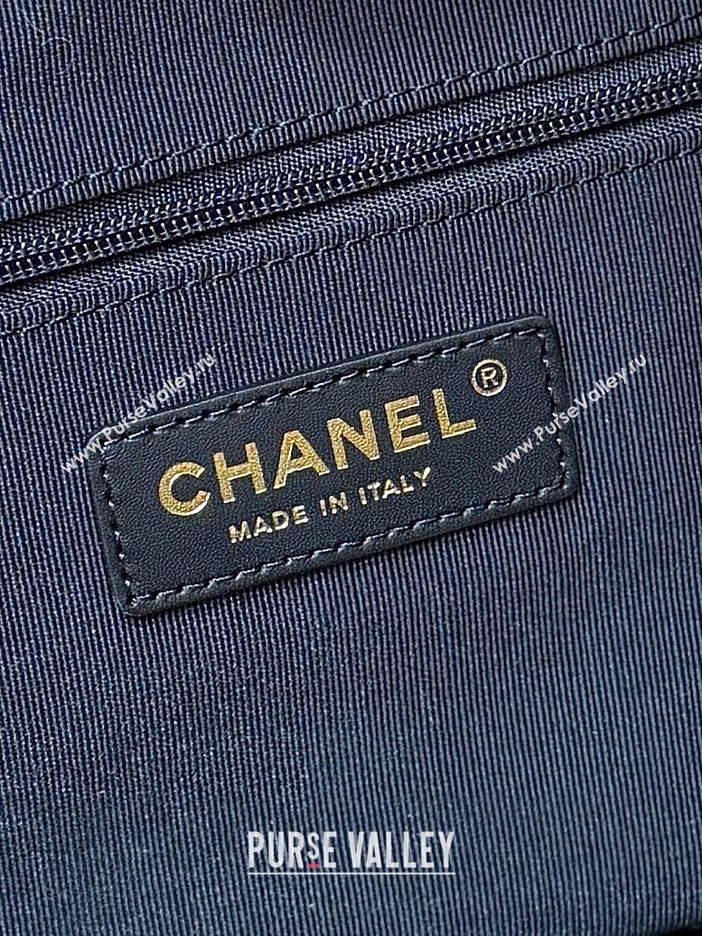 Chanel Suede Calfskin Shiny Lambskin Shopping Bag AS5657 Beige/Black 2025 Top Quality (SHUNY-25091110)