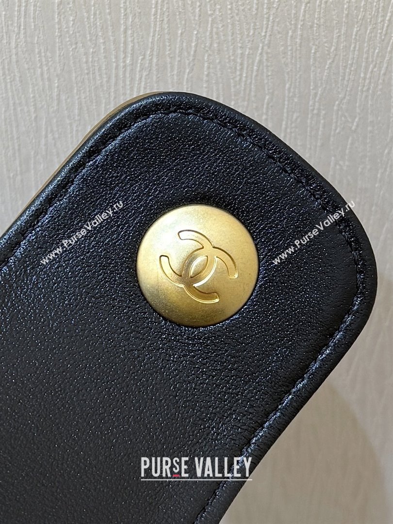 Chanel Suede Calfskin Shiny Lambskin Shopping Bag AS5657 Beige/Black 2025 Top Quality (SHUNY-25091110)