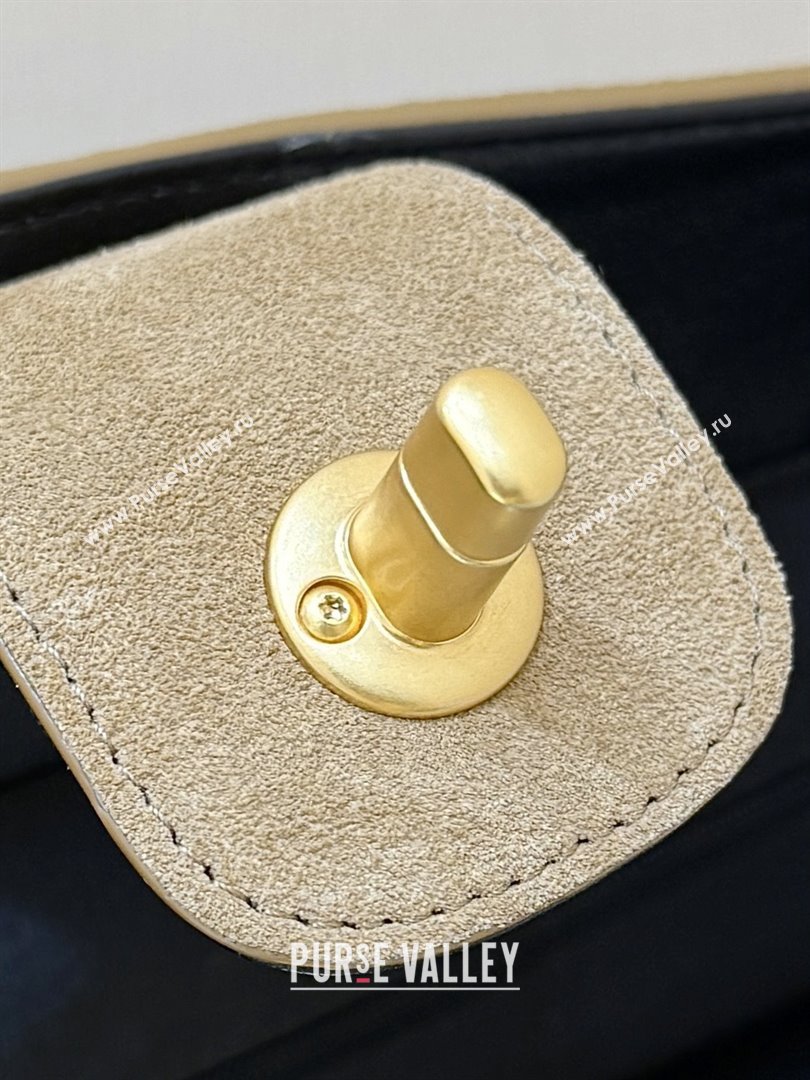 Chanel Suede Calfskin Shiny Lambskin Shopping Bag AS5657 Beige/Black 2025 Top Quality (SHUNY-25091110)