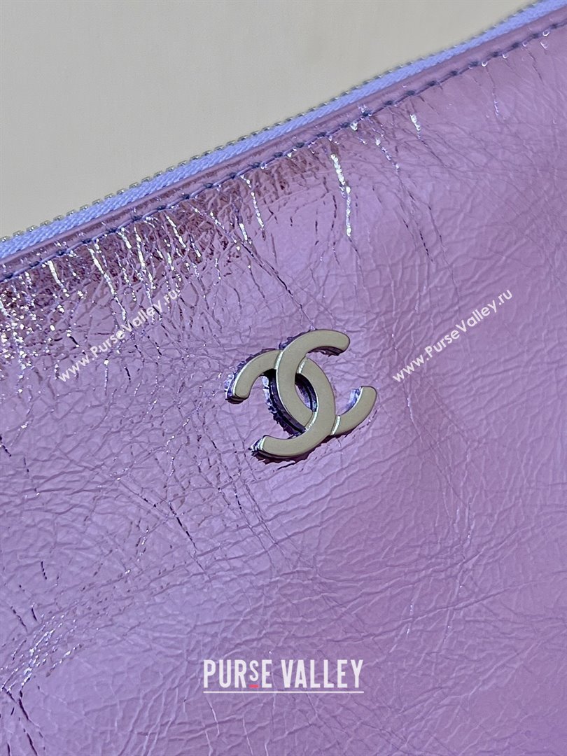 Chanel 22 Bag in Metallic Calfskin AS3261 Purple 2025 Top Quality (SHUNY-25091101)