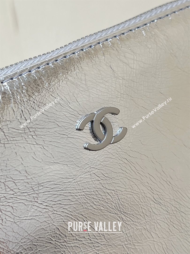 Chanel 22 Bag in Metallic Calfskin AS3261 Silver 2025 Top Quality (SHUNY-25091103)