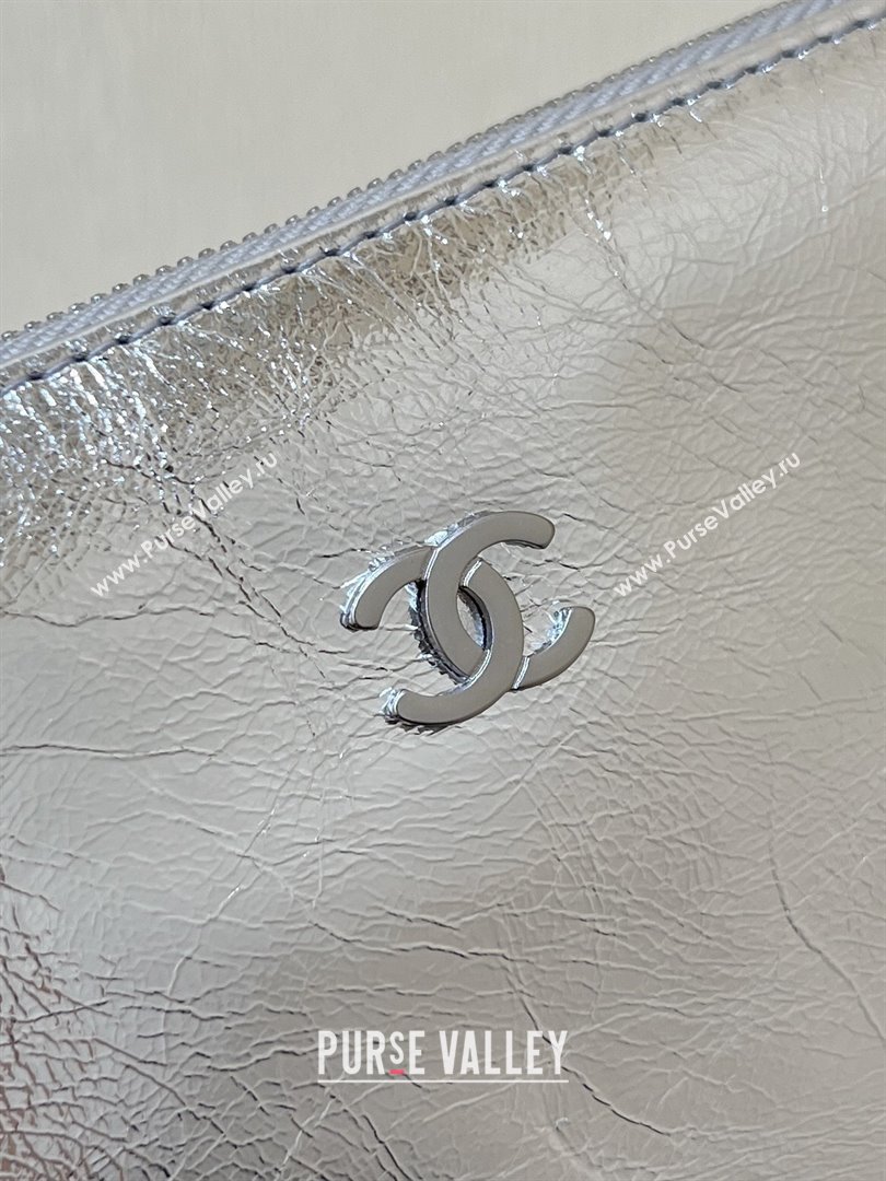 Chanel 22 Small Bag in Metallic Calfskin AS3260 Silver 2025 Top Quality (SHUNY-25091105)