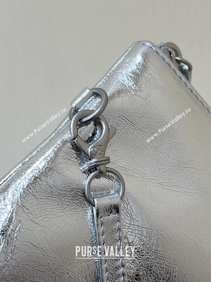 Chanel 22 Small Bag in Metallic Calfskin AS3260 Silver 2025 Top Quality (SHUNY-25091105)
