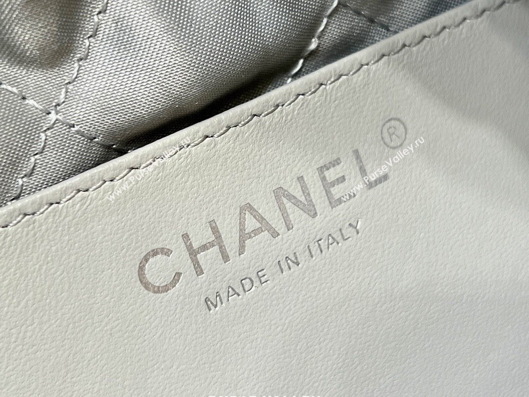 Chanel 22 Mini Bag in Metallic Calfskin AS3980 Silver 2025 Top Quality (SHUNY-25091106)