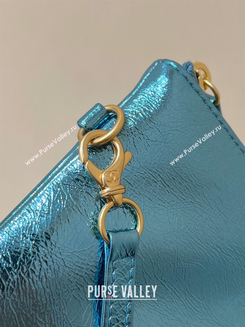 Chanel 22 Bag in Metallic Calfskin AS3261 Blue 2025 Top Quality (SHUNY-25091107)