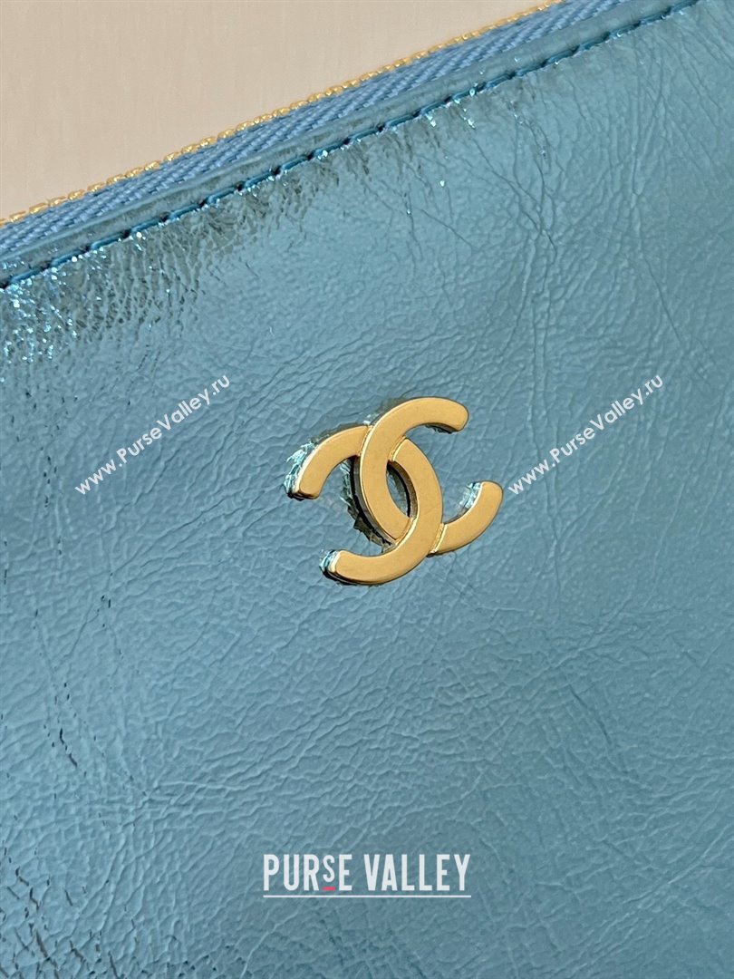 Chanel 22 Mini Bag in Metallic Calfskin AS3980 Blue 2025 Top Quality (SHUNY-25091109)