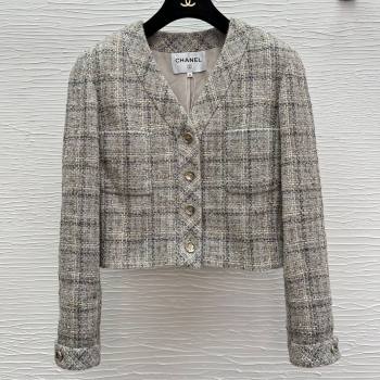 Chanel Tweed Short Jacket CH91318 Grey 2025 (Q-25091318)