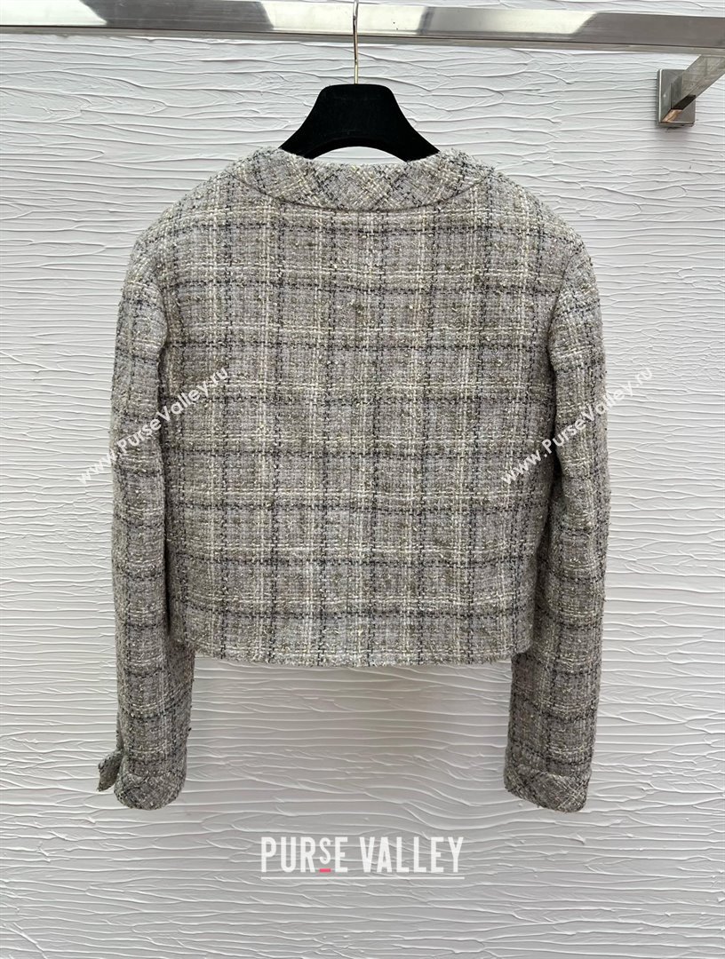Chanel Tweed Short Jacket CH91318 Grey 2025 (Q-25091318)