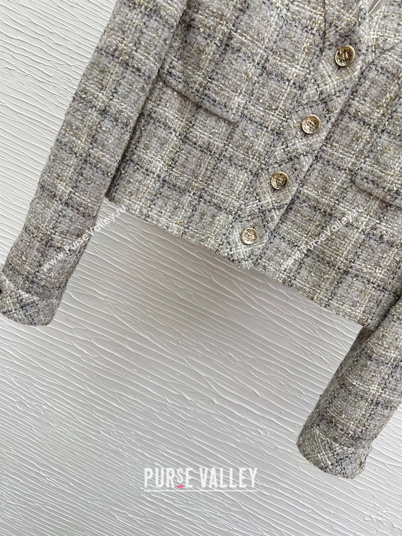 Chanel Tweed Short Jacket CH91318 Grey 2025 (Q-25091318)