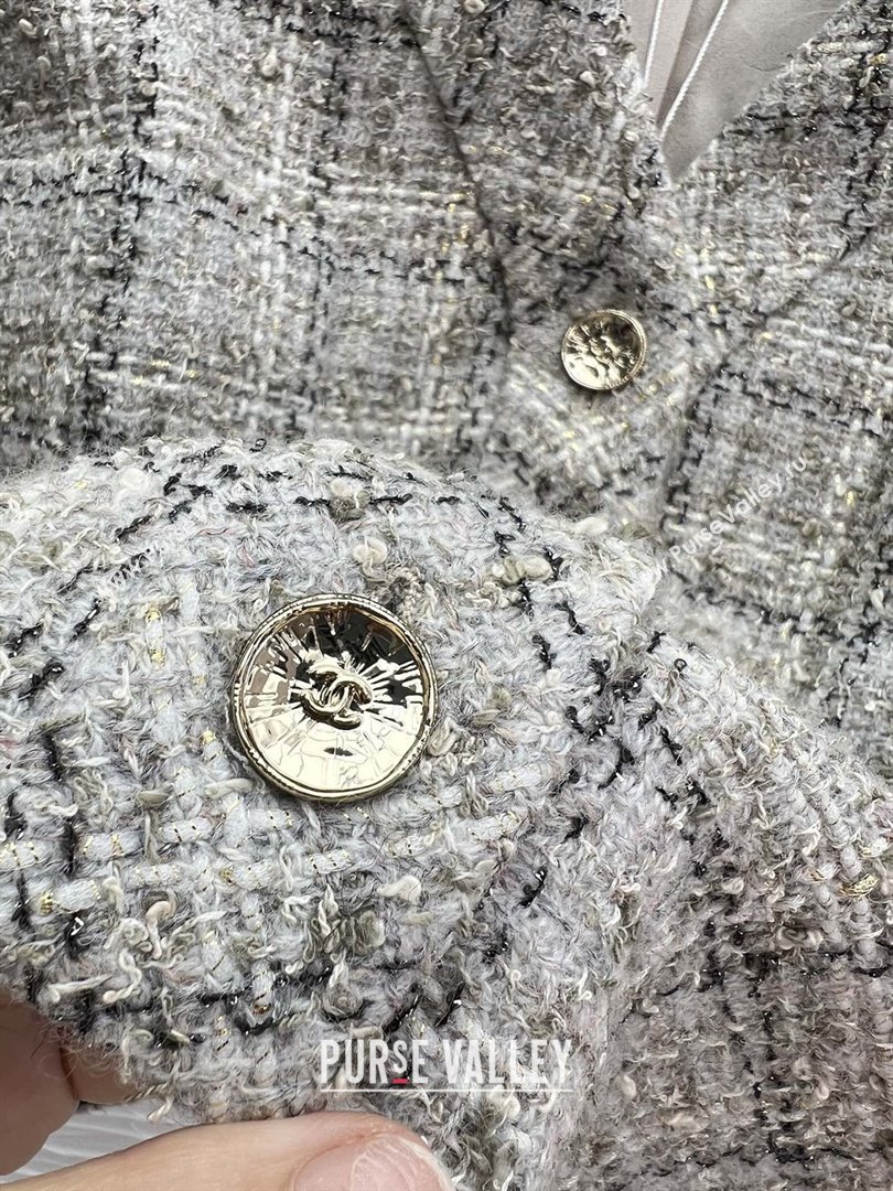 Chanel Tweed Short Jacket CH91318 Grey 2025 (Q-25091318)