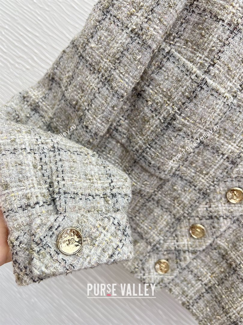 Chanel Tweed Short Jacket CH91318 Grey 2025 (Q-25091318)