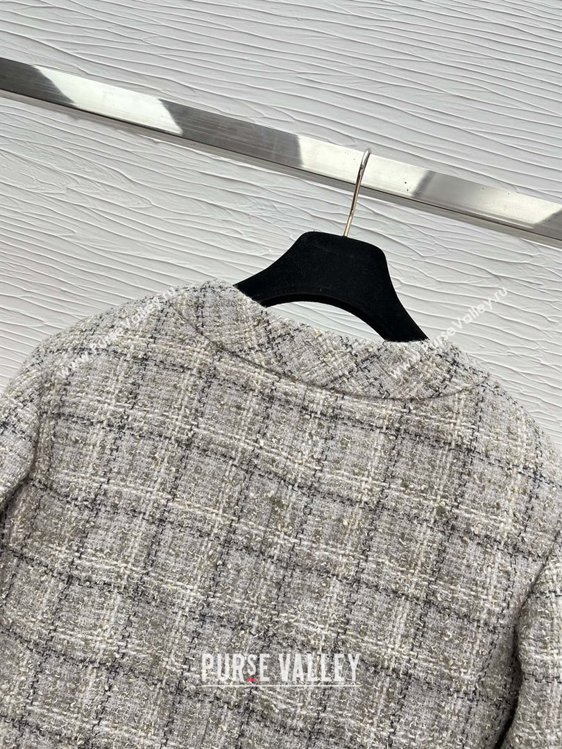 Chanel Tweed Short Jacket CH91318 Grey 2025 (Q-25091318)