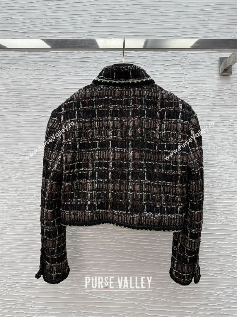 Chanel Tweed Short Jacket CH91319 Black 2025 (Q-25091319)