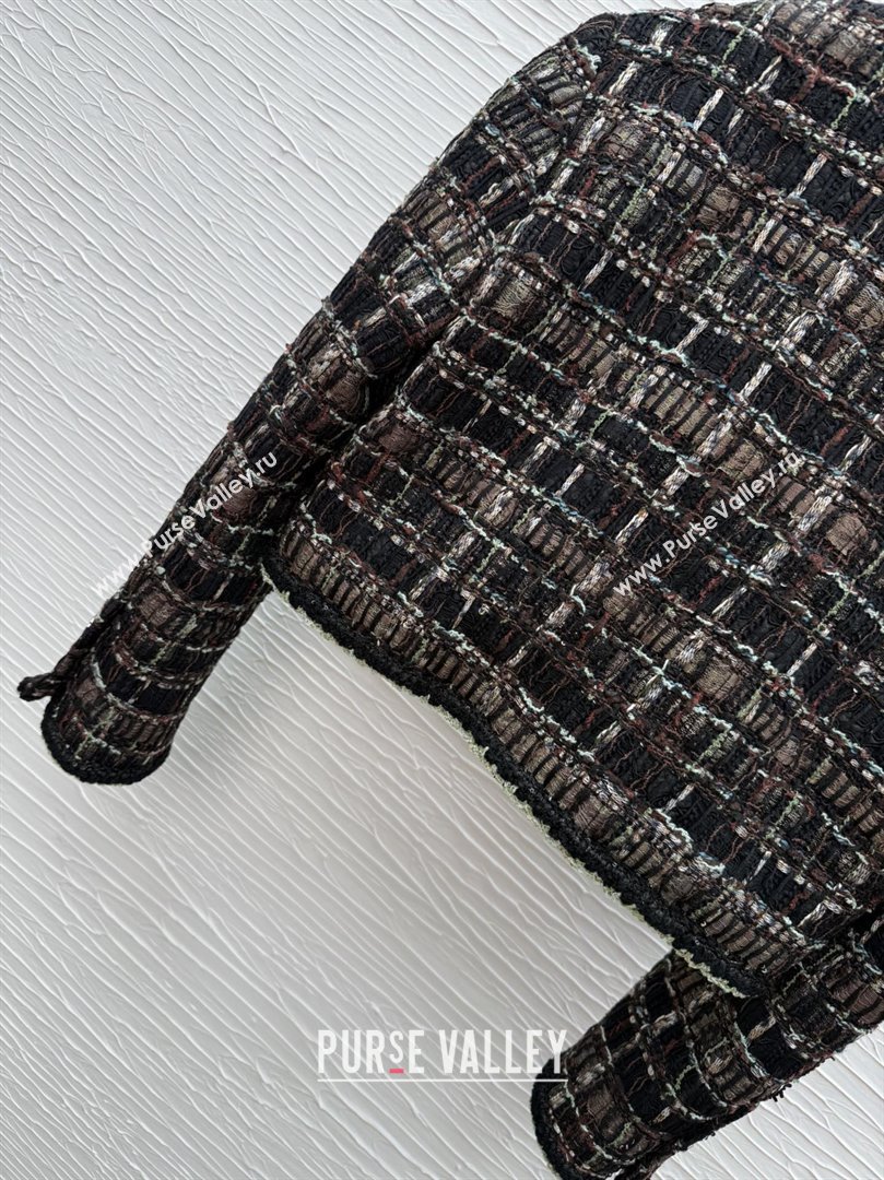 Chanel Tweed Short Jacket CH91319 Black 2025 (Q-25091319)