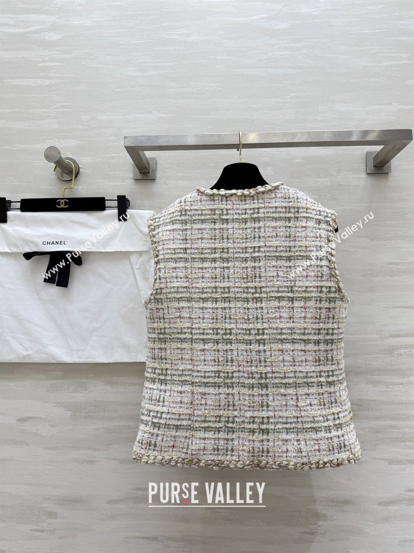 Chanel Tweed Vest CH91307 Beige 2025 (Q-25091307)