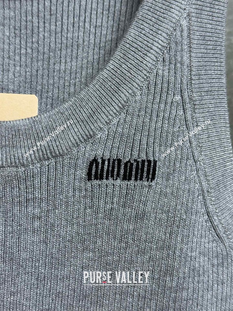 Miu Miu Wool Vest M91621 Grey 2025 (Q-25091621)