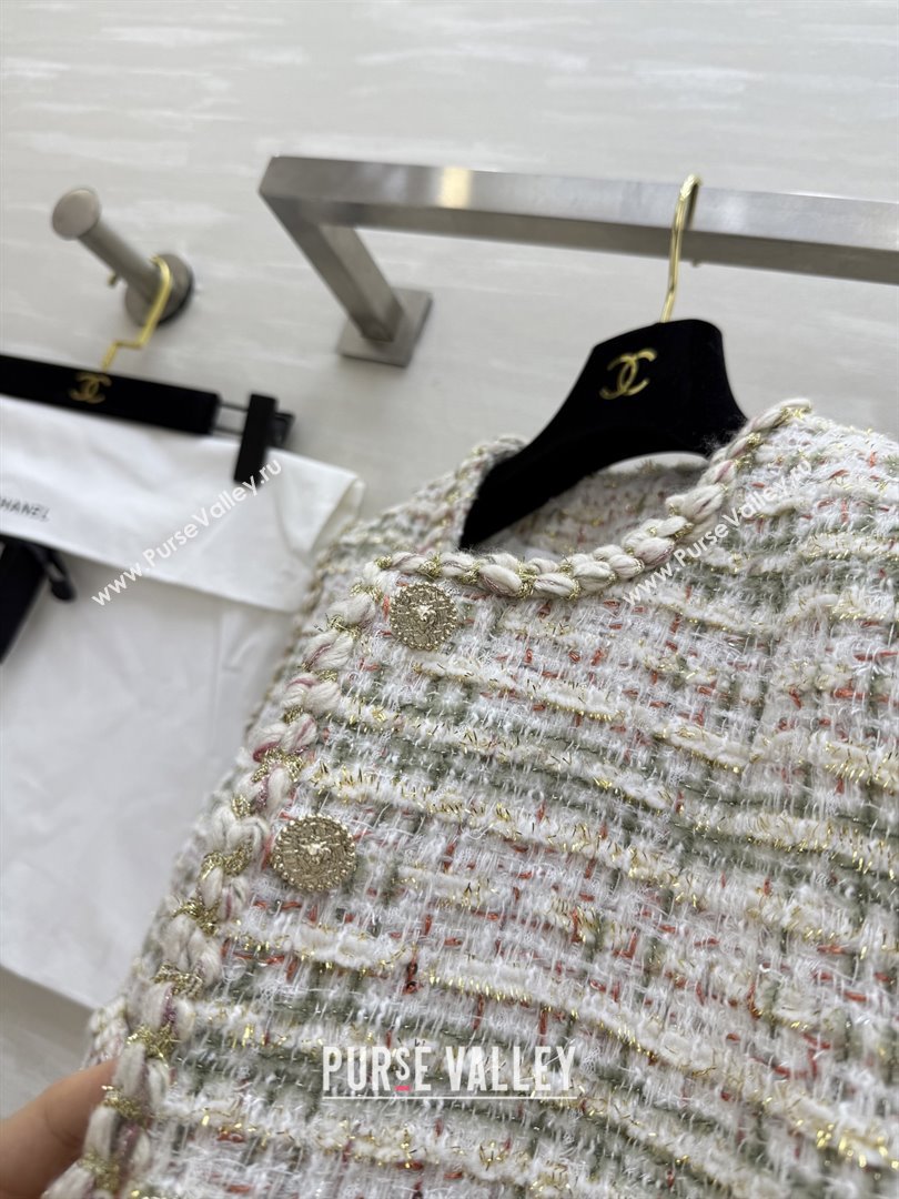 Chanel Tweed Vest CH91307 Beige 2025 (Q-25091307)