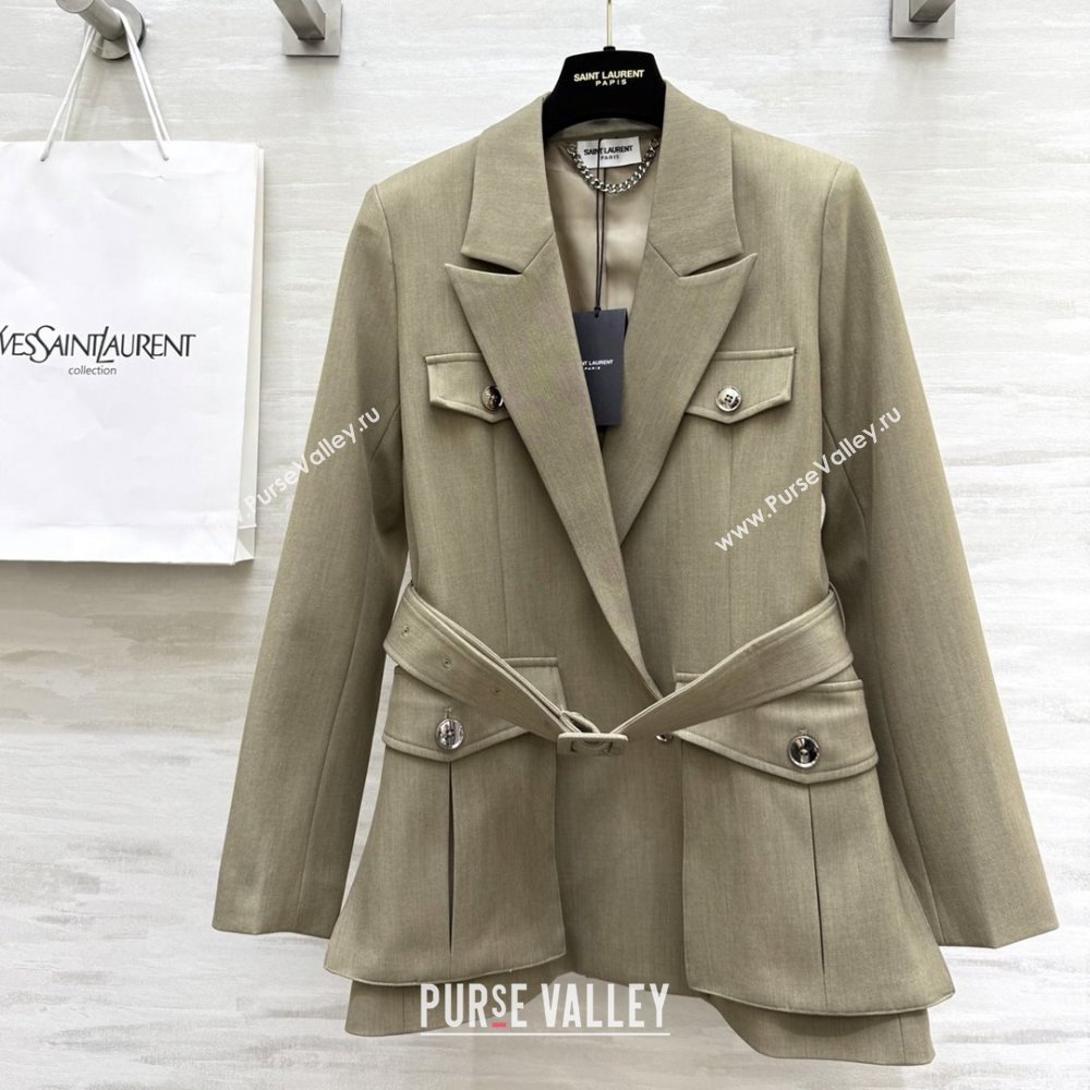 Saint Laurent Jacket S91625 Beige 2025 (Q-25091625)