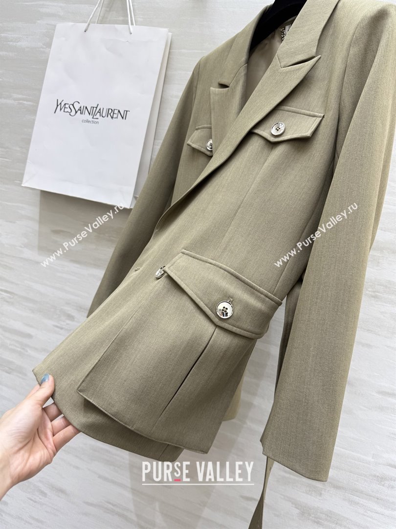 Saint Laurent Jacket S91625 Beige 2025 (Q-25091625)